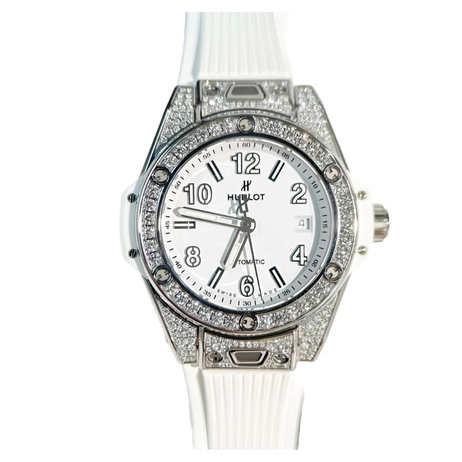 Đồng Hồ Nữ Hublot One Click 33 Pave Màu Trắng - Duy Hoang