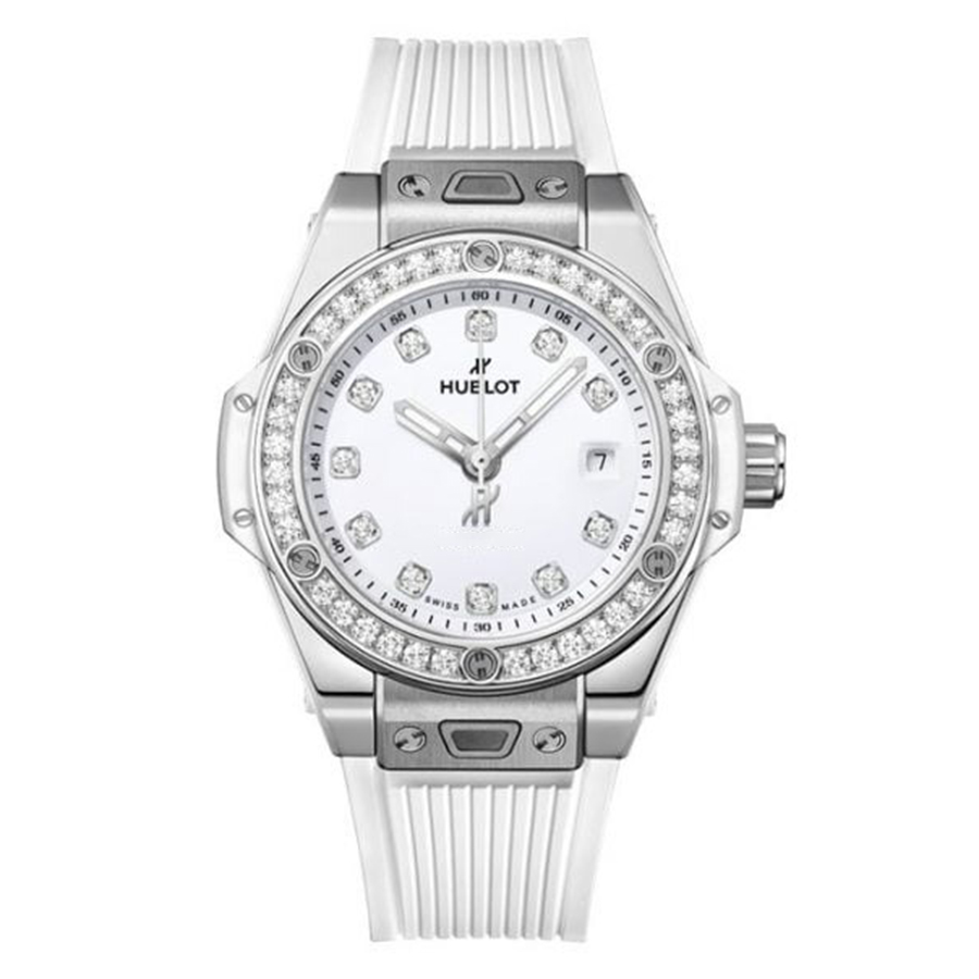 Đồng Hồ Nữ Hublot One Click 33mm White Diamond Benzel 485.SE.2210.RW.1204 Màu Trắng - Duy Hoang