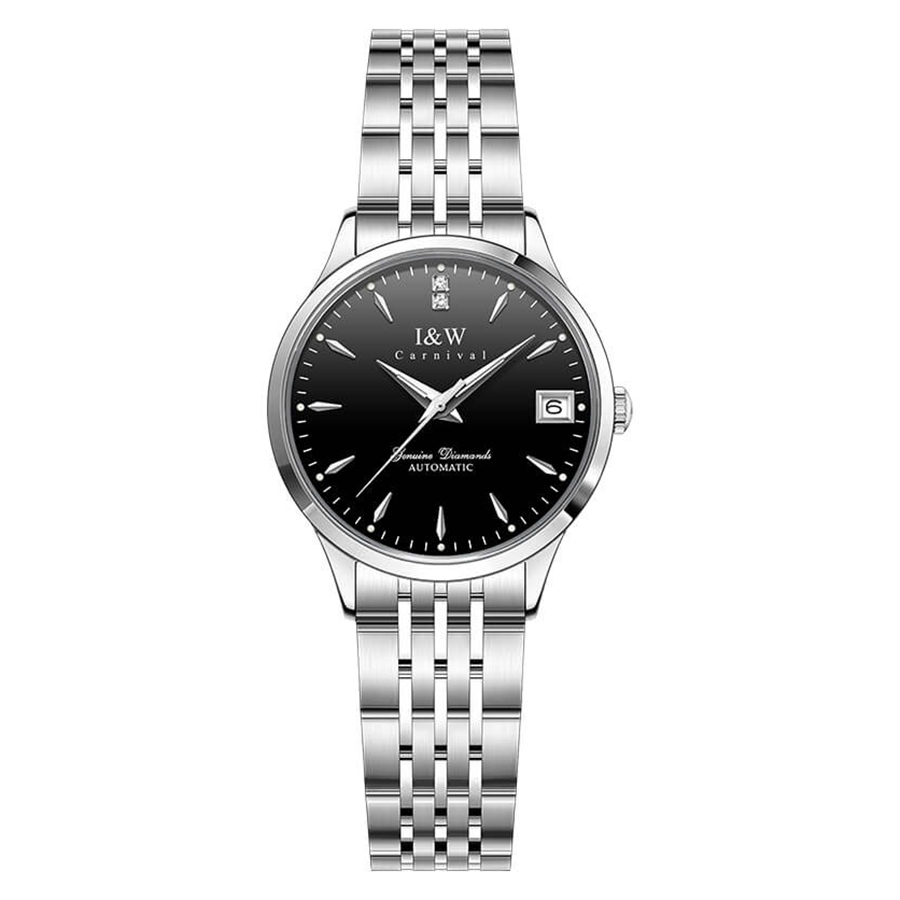 Đồng Hồ Nữ I&W Carnival 731L-T3 Màu Đen - Bạc - Duy Hoang