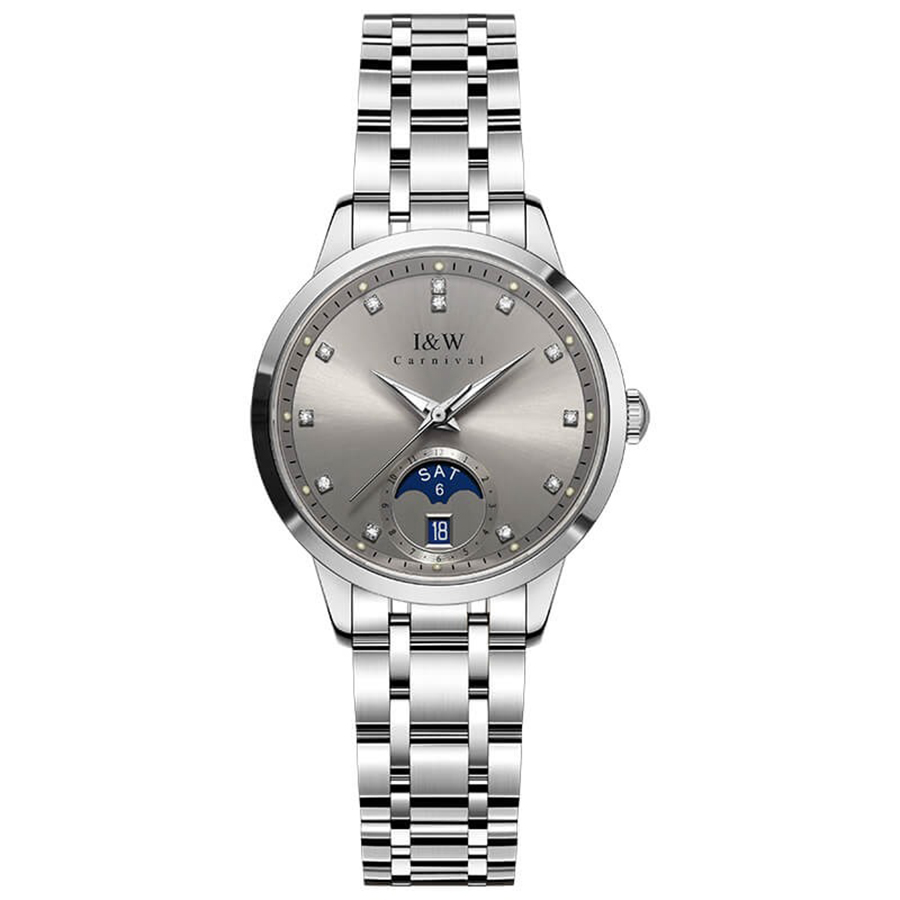 Đồng Hồ Nữ I&W Carnival IW625L-DT – Automatic (IW625L11) Màu Xám Bạc - Duy Hoang