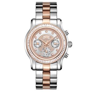 Đồng Hồ Nữ JBW Laurel Silver Multi-Function Diamond Dial Two-Tone Ladies Watch J6330D Màu Bạc Phối Vàng Hồng - Duy Hoang