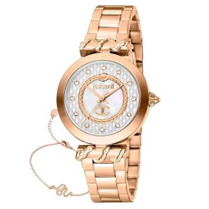 Đồng Hồ Nữ Just Cavalli Quartz Donna Luce White Dial JC1L257M0045 Màu Vàng Hồng - Duy Hoang