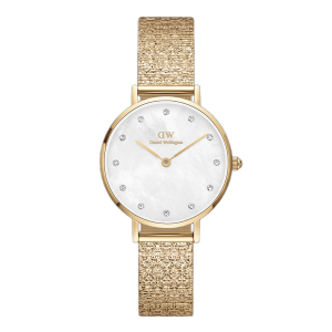 Đồng Hồ Unisex Daniel Wellington Petite Lumine Pressed Piano White MoP Gold DW00100594 Màu Vàng Gold - Duy Hoang