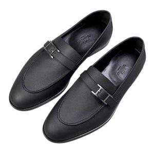 Giày Lười Nam Hermès Monterey Loafer Khoá Bạc Màu Đen Size 39.5 - Duy Hoang