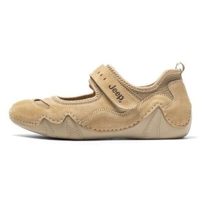 Giày Búp Bê Nữ Jeep Low-top Shoes PX231WAS575C V0034 Màu Nâu Nhạt Size 35 - Duy Hoang