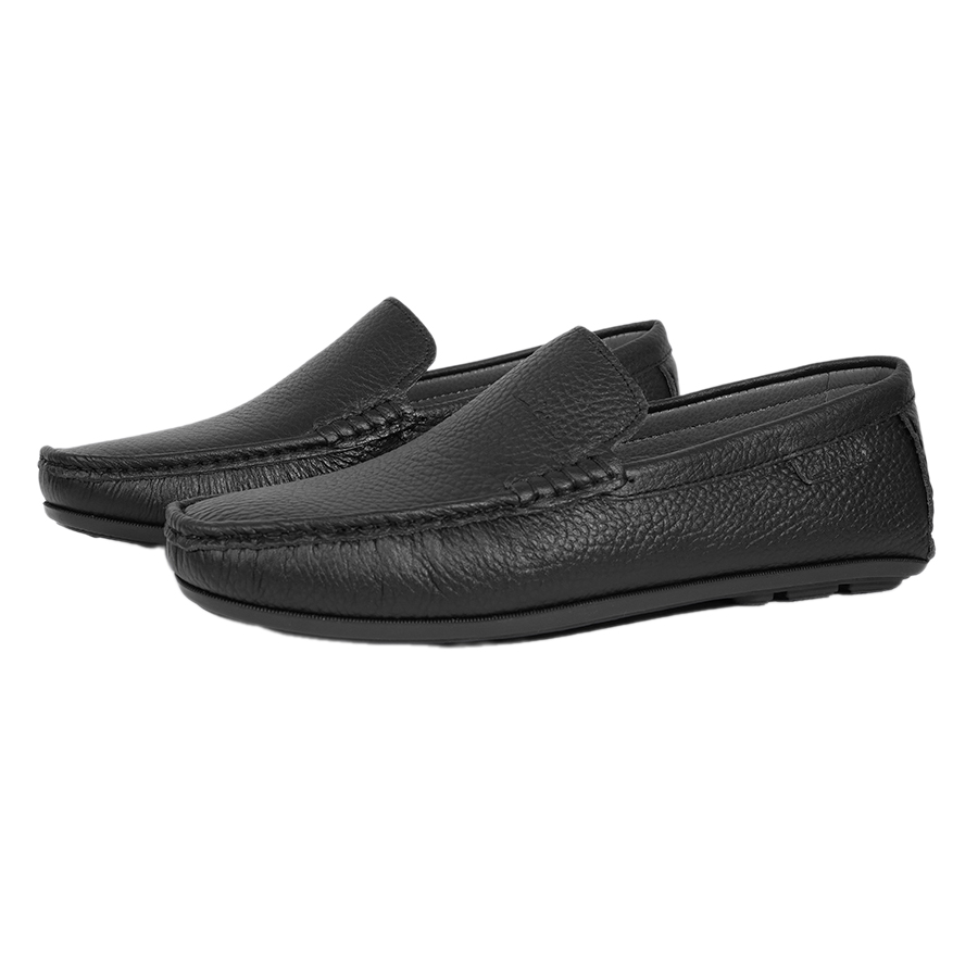 Giày Lười Nam Clarks Causual Wear Rendell Plain Black Olly Leather Màu Đen Size 41 - Duy Hoang