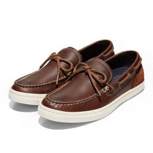 Giày Lười Cole Haan Nantucket Deck Camp Moc Loafer Màu Nâu Gỗ Size 42 - Duy Hoang