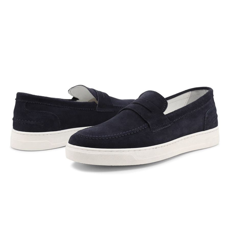 Giày Lười Nam Duca Di Morrone Da Lộn Enea-Cam_Blue Màu Xanh Navy Đậm Size 42 - Duy Hoang