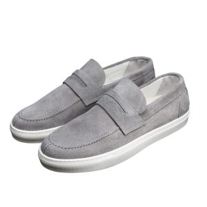 Giày Lười Nam Duca Di Morrone Da Lộn Enea-Cam_Grigio Màu Xám Size 41 - Duy Hoang