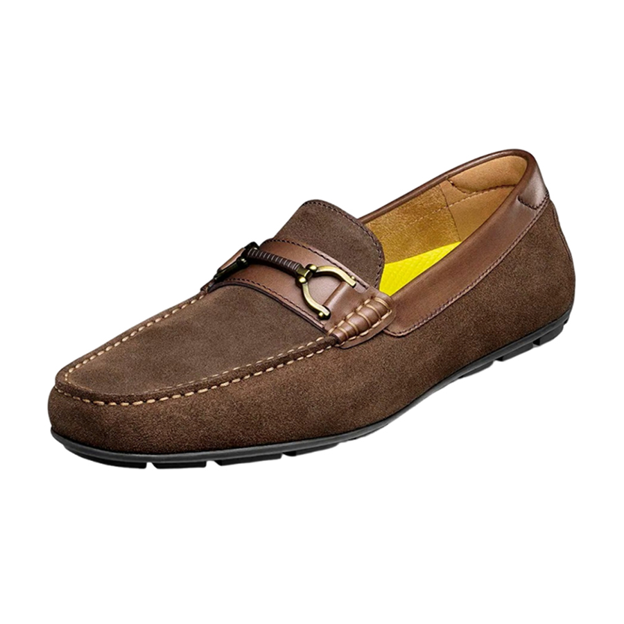 Giày Lười Nam Florsheim Men's Motor Moc Toe Bit Driver 13410 Brown Suede Màu Nâu Size 44.5 - Duy Hoang