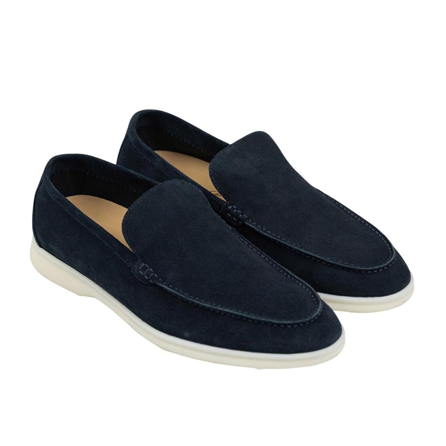 Giày Lười Nam Loro Piana Summer Walk Suede Classic Cobalt Ink P62382 Loafer Màu Xanh Đậm Size 41 - Duy Hoang