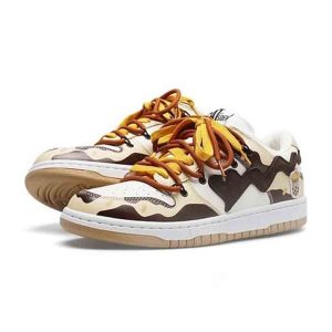 Giày Sneaker Unisex Cat & Sofa Dunk Dark Milk Tea AC255 Màu Be Đen - Duy Hoang