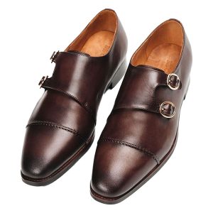 Giày Tây Be Classy Classic Double Stitches Monkstrap - MS07 Màu Nâu - Duy Hoang