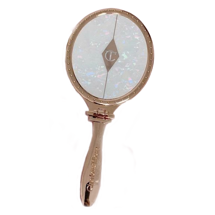 Gương Trang Điểm Charlotte Tilbury Pillow Talk Foldable Rose Gold Handheld Stand Mirror Limited Edition Màu Trắng - Duy Hoang