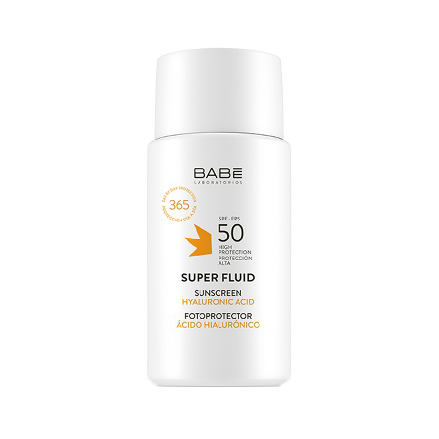 Kem Chống Nắng Cho Da Khô Babe Laboratorios Super Fluid Sunscreen Hyaluronic Acid SPF 50+ 50ml - Duy Hoang