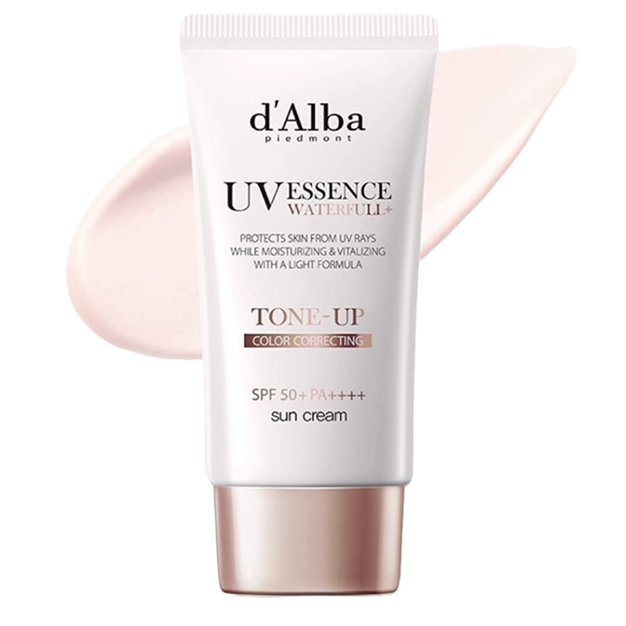 Kem Chống Nắng Nâng Tone Tự Nhiên D'alba Waterfull Tone Up Sun Cream SPF50+ Pa++++ (Hồng) 50ml - Duy Hoang