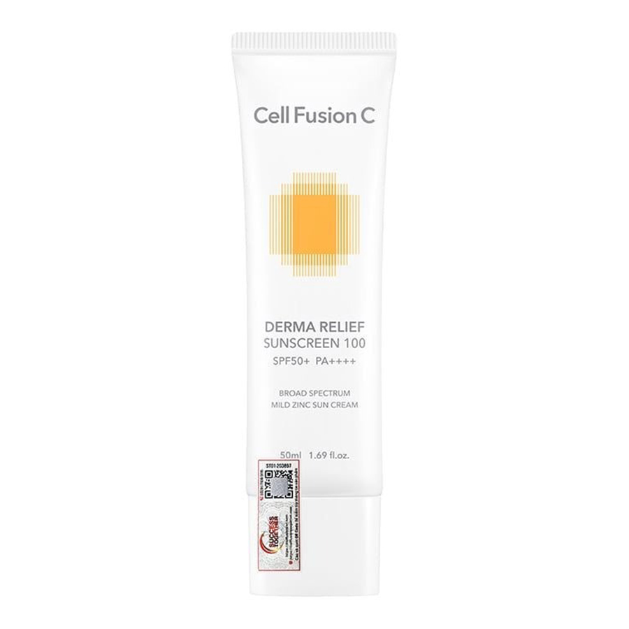 Kem Chống Nắng Thuần Vật Lí, Dịu Nhẹ Da Cell Fusion C Derma Relief Sunscreen 100 SPF50+/PA++++ 50g - Duy Hoang