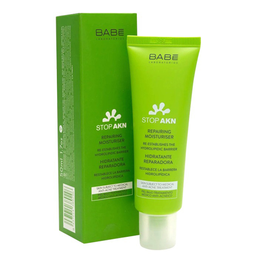 Kem Dưỡng Da Babe Laboratorios Stop AKN Repairing Moisturiser 50ml - Duy Hoang