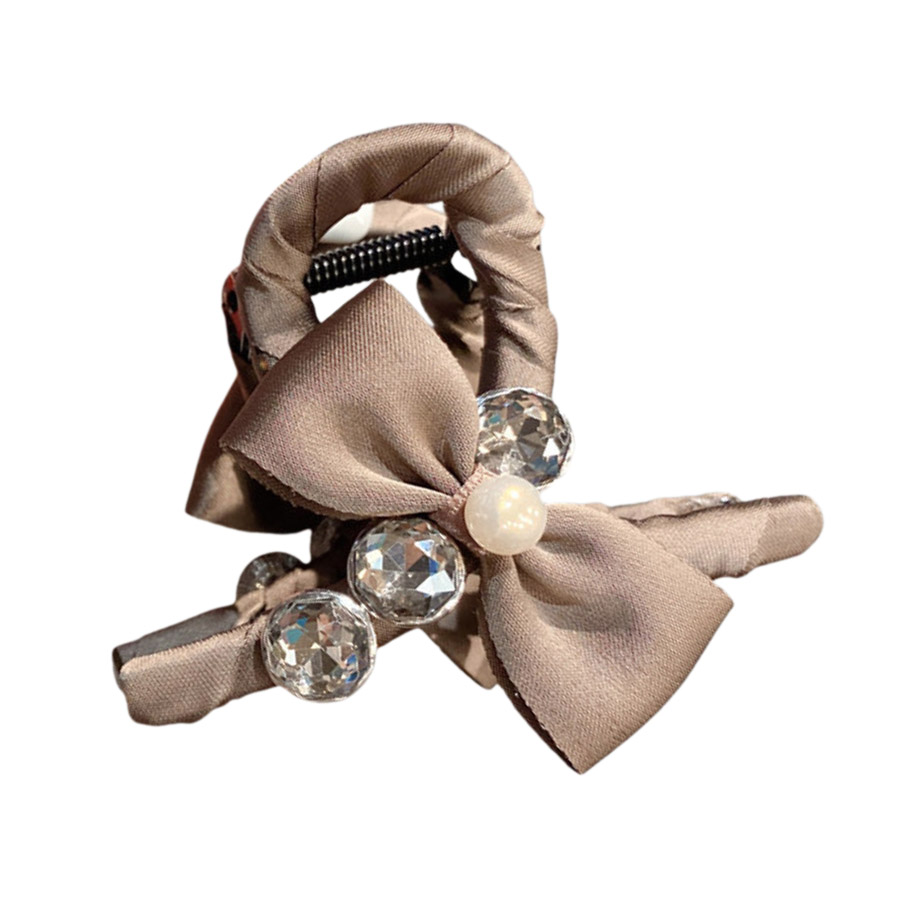 Kẹp Tóc Meri Lady Fabric Bow HC220-X Màu Be Nâu - Duy Hoang