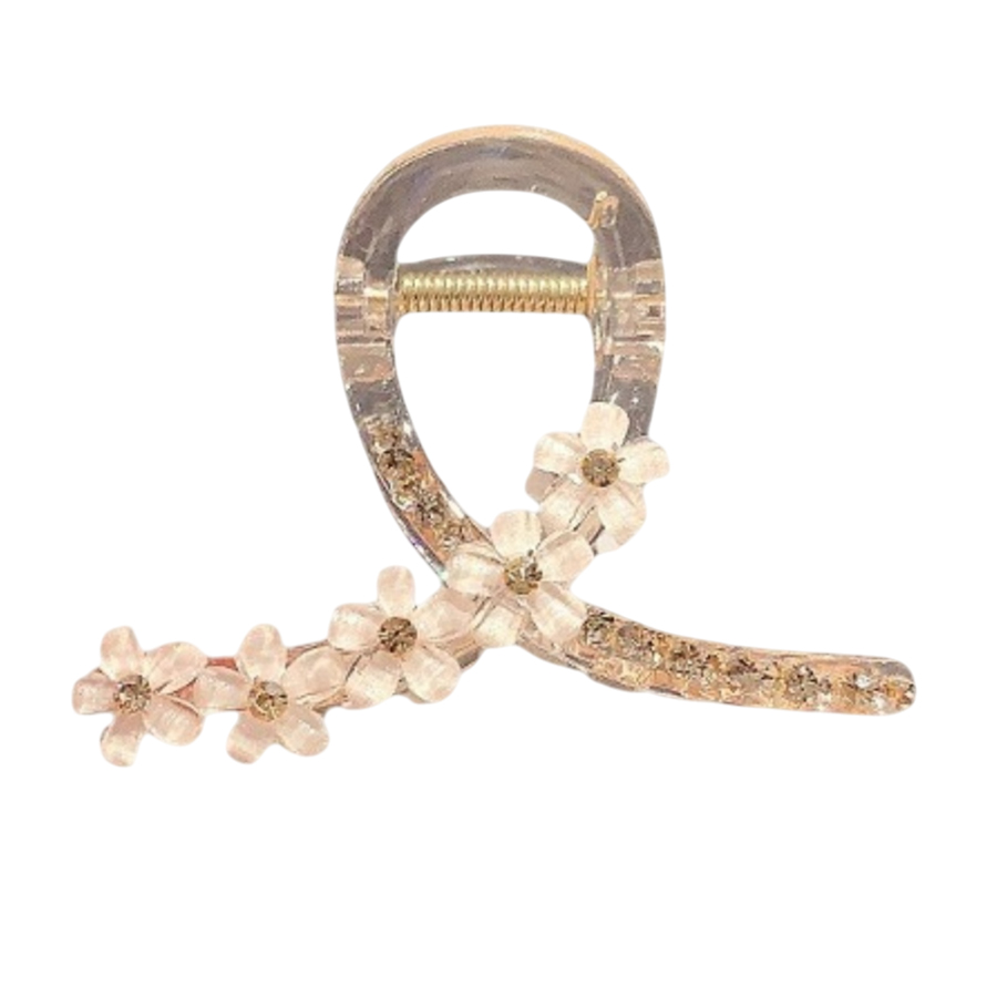 Kẹp Tóc Nữ Kya Jewel Twinkle Bloom HC105-H Màu Hồng Nhạt - Duy Hoang