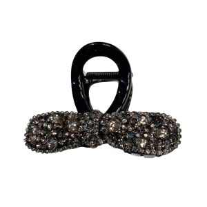 Kẹp Tóc Nữ Meri Crystal Bow HC215-Đ Màu Đen - Duy Hoang