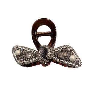 Kẹp Tóc Nữ Meri Sparkling Bow HC213-N Màu Nâu - Duy Hoang
