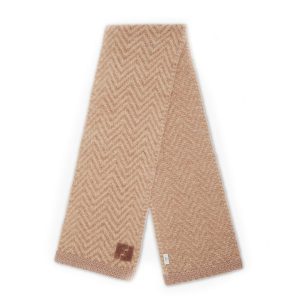 Khăn Quàng Cổ Fendi FF Scarf Brown Chevron Alpaca Scarf Màu Nâu - Duy Hoang