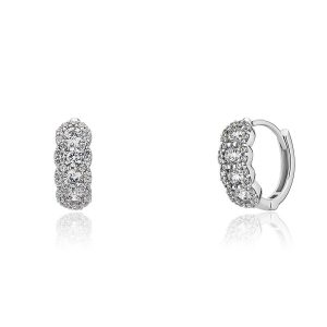 Khuyên Tai Huy Thanh Jewelry BT 426 - 14K - Đá Cubic Zirconia Màu Bạc - Duy Hoang