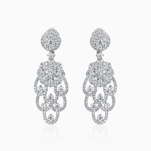 Khuyên Tai Lộc Phúc Fine Jewelry DEA0295BEW.WG01A Vàng Trắng Đính Kim Cương - Duy Hoang