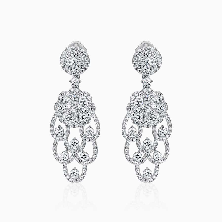Khuyên Tai Lộc Phúc Fine Jewelry DEA0295BEW.WG01A Vàng Trắng Đính Kim Cương - Duy Hoang