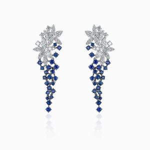 Khuyên Tai Lộc Phúc Fine Jewelry DFH0031AEWWB.22 Vàng Trắng Đính Kim Cương - Duy Hoang