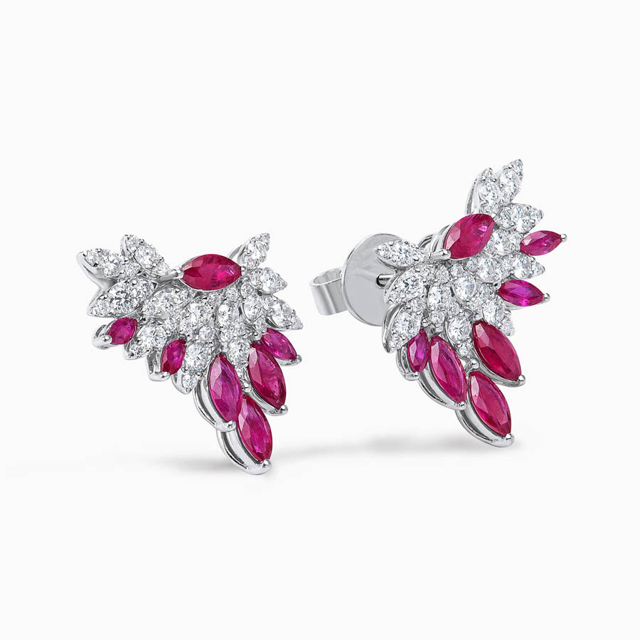 Khuyên Tai Lộc Phúc Fine Jewelry F1B.DEA0010E Vàng Trắng Đính Kim Cương - Duy Hoang