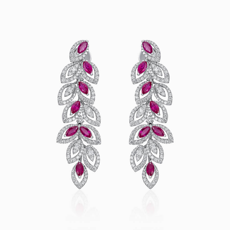 Khuyên Tai Lộc Phúc Fine Jewelry F1B.QSN0299E Vàng Trắng Đính Kim Cương - Duy Hoang