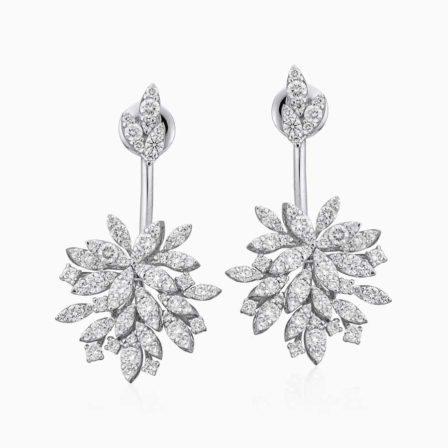 Khuyên Tai Lộc Phúc Fine Jewelry K1B.DEA0013E Vàng Trắng Đính Kim Cương - Duy Hoang