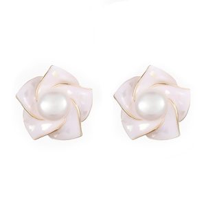 Khuyên Tai Nữ Jessica Pearl Graceful Bloom JE60 Màu Hồng Vàng - Duy Hoang