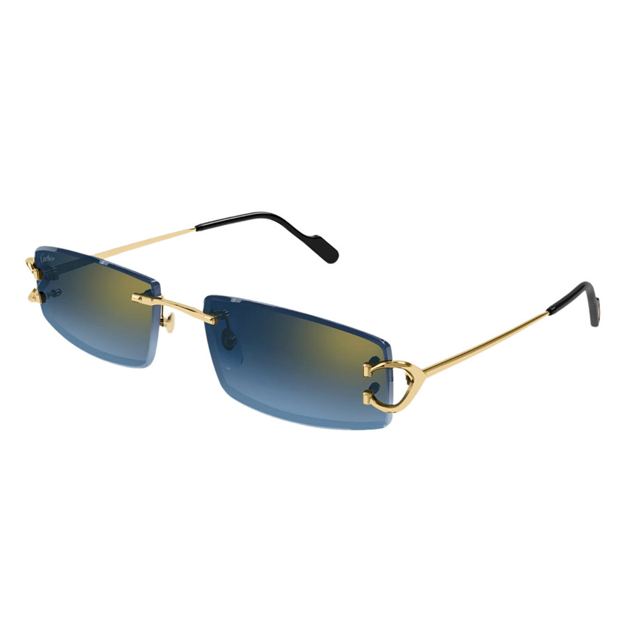 Kính Mát Cartier Sunglasses CT0465S 002 Màu Xanh - Vàng - Duy Hoang