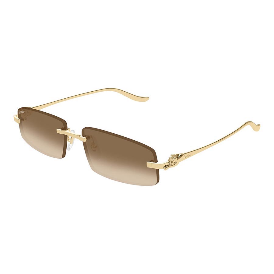 Kính Mát Cartier Sunglasses CT0505S 003 Màu Nâu - Vàng - Duy Hoang