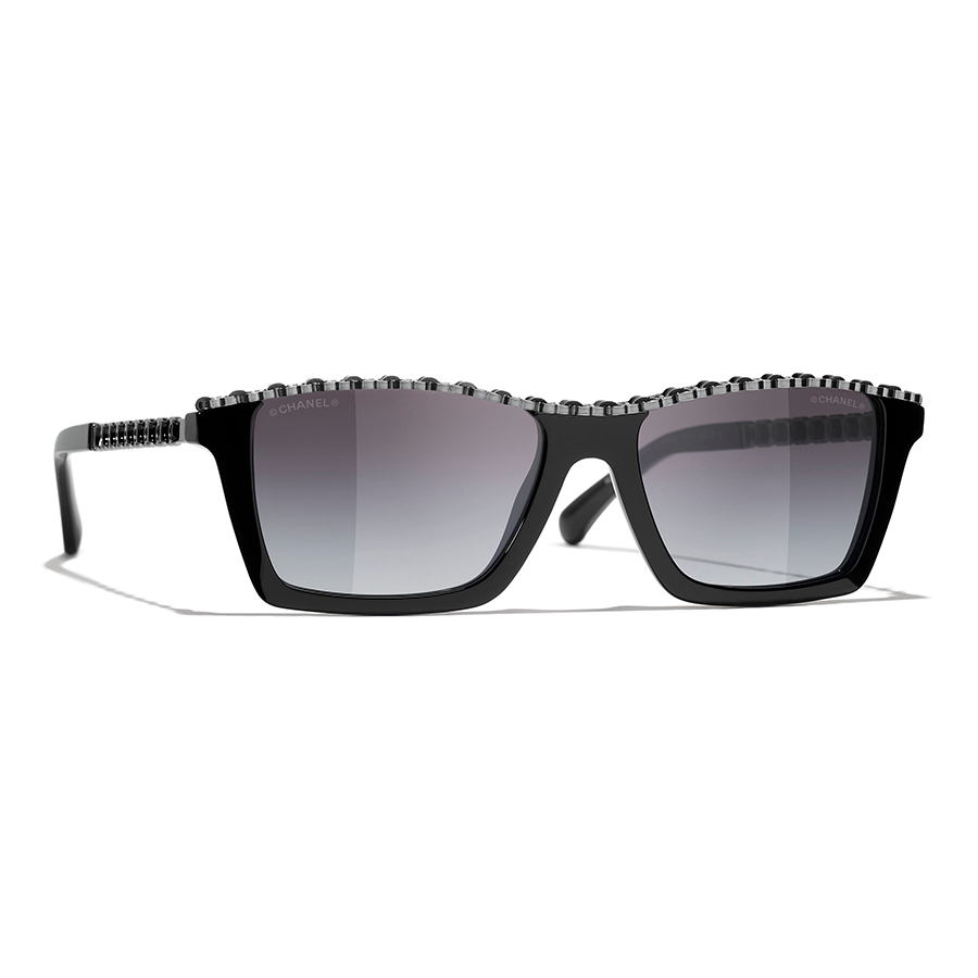 Kính Mát Chanel CH5548Q 1608S6 Glasses Sunglasses Màu Đen Xám - Duy Hoang