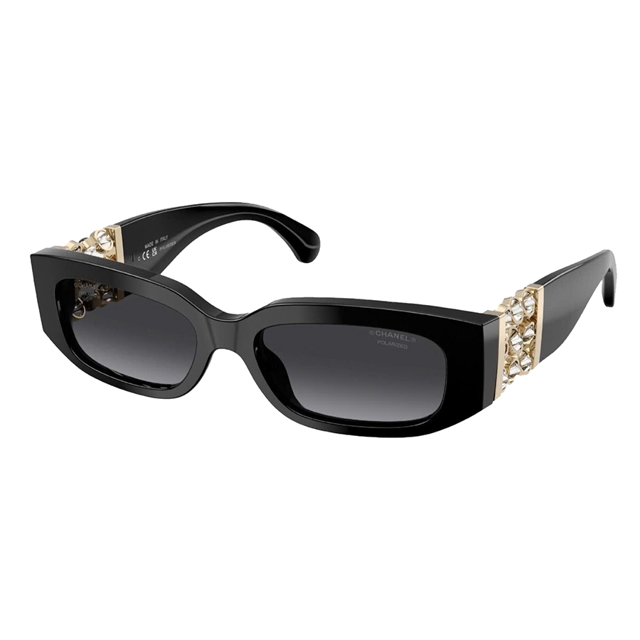 Kính Mát Chanel Rectangle Black/ Dark Grey CH5544 C622S8 Màu Đen Xám - Duy Hoang