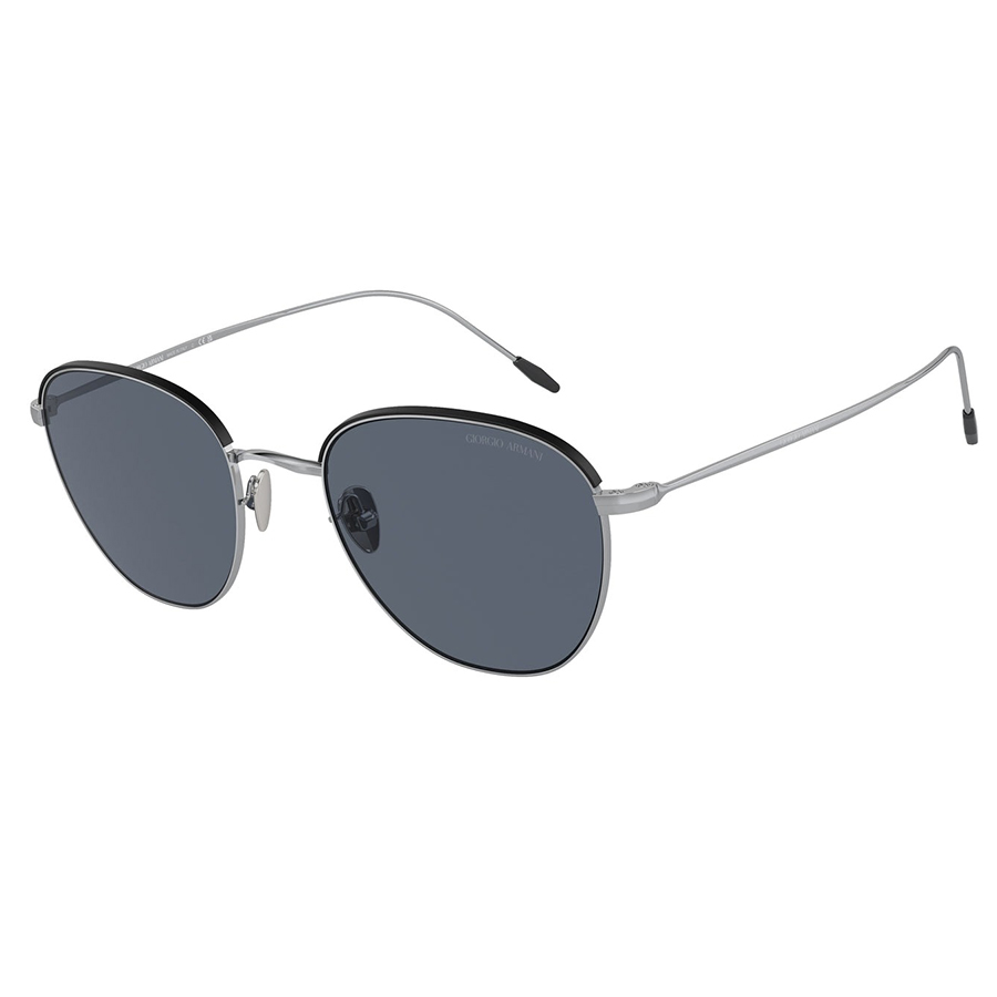 Kính Mát Nam Giorgio Armani Sunglasses AR6048 301587 Màu Đen - Bạc - Duy Hoang