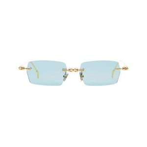 Kính Mát Kuboraum H61 GD Gold Aquamarine Màu Xanh Blue - Duy Hoang