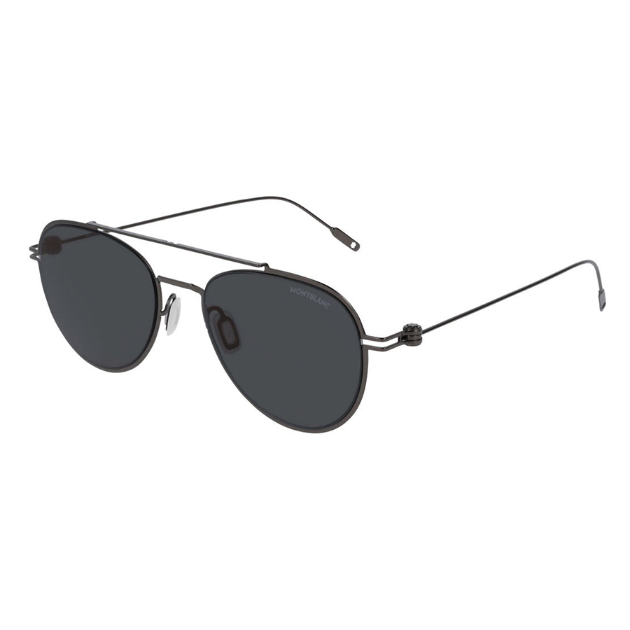 Kính Mát Montblanc Aviator Frame Metal Sunglasses 123987 Màu Đen Xám - Duy Hoang