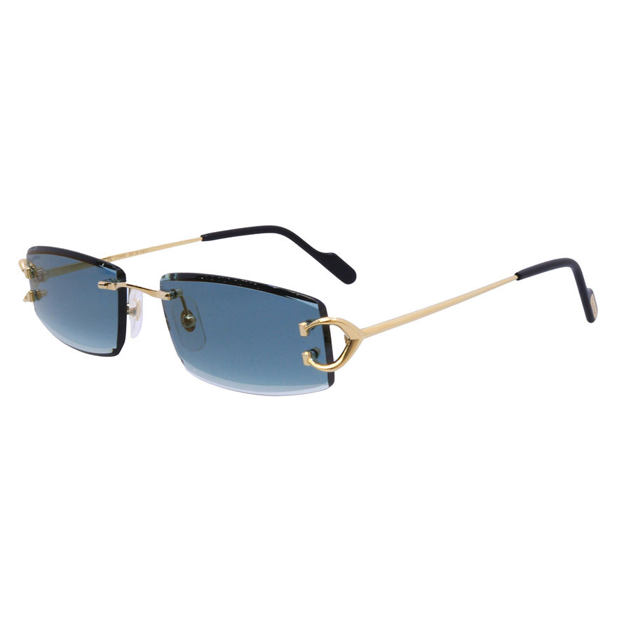 Kính Mát Nam Cartier Men's Sunglasses CT0465S 003 Màu Vàng - Xanh - Duy Hoang