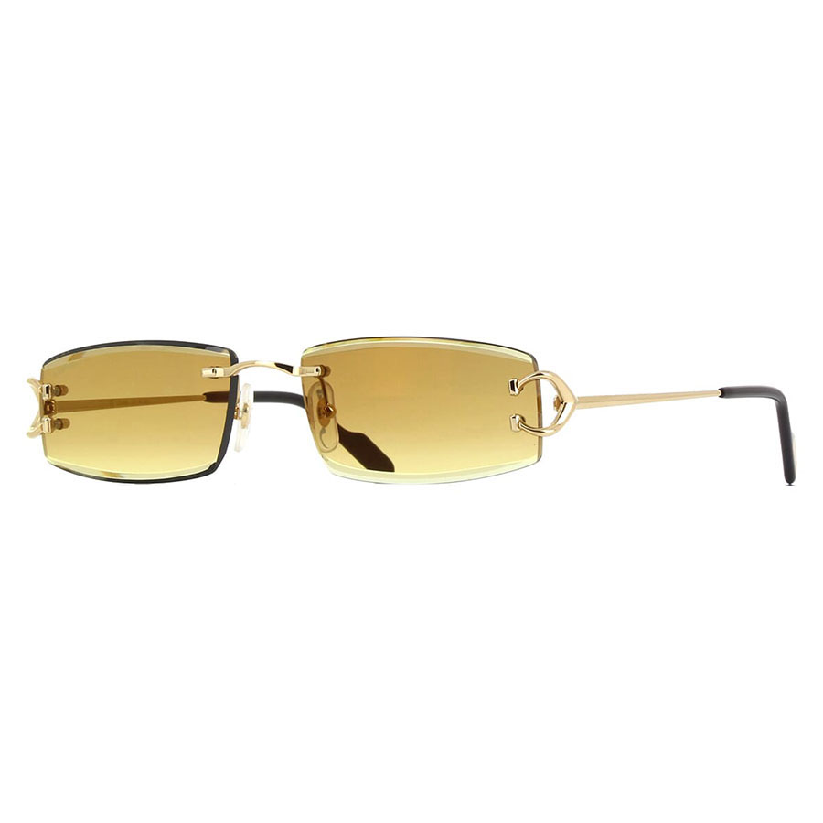 Kính Mát Nam Cartier Men's Sunglasses CT0465S 004 Màu Vàng Nâu - Duy Hoang