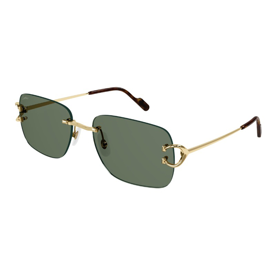 Kính Mát Nam Cartier Sunglasses CT0330S 002 Màu Xanh Vàng - Duy Hoang