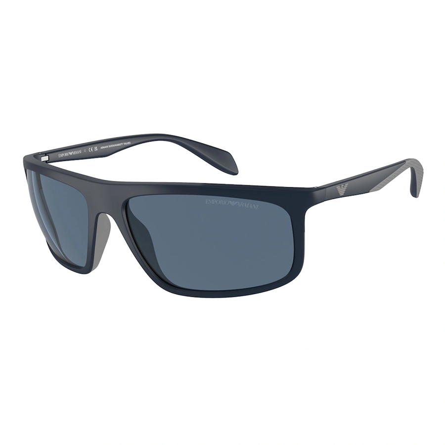 Kính Mát Nam Emporio Armani Matte Blue/Rubber Grey EA4212U 508880 Màu Xanh Đen - Duy Hoang