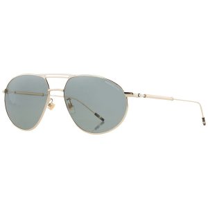Kính Mát Nam Montblanc Meisterstuck Geometry Green Pilot Men's Sunglasses 126927 Màu Xanh Nhạt - Duy Hoang