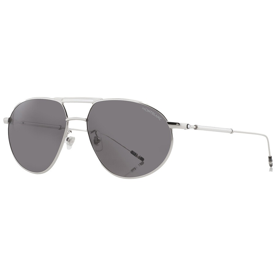 Kính Mát Nam Montblanc Meisterstuck Geometry Grey Pilot Men's Sunglasses 126926 Màu Xám - Duy Hoang