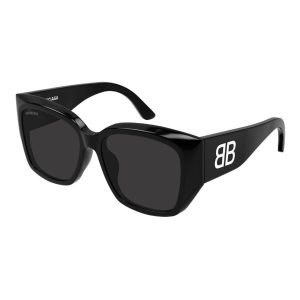 Kính Mát Nữ Balenciaga Sunglasses BB0307SA 001 Màu Xám Đen - Duy Hoang
