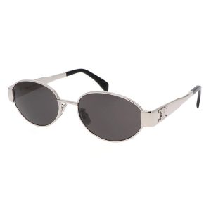 Kính Mát Nữ Celine Triomphe Metal Sunglasses CL40235U 16A Màu Bạc - Duy Hoang